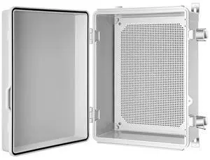 Gratury Junction Box, IP67 Waterproof Plastic Enclosure for Electrical Project, Hinged Grey Cover, Includes Mounting Plate and Wall Bracket Gratury Junction Box, IP67 Waterproof Plastic Enclosure for Electrical Project, Hinged Grey Cover, Includes Mounting Plate and Wall Bracket