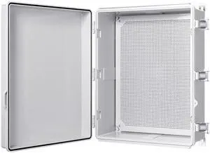 Gratury Junction Box, IP67 Waterproof Plastic Enclosure for Electrical Project, Hinged Grey Cover, Includes Mounting Plate and Wall Bracket Gratury Junction Box, IP67 Waterproof Plastic Enclosure for Electrical Project, Hinged Grey Cover, Includes Mounting Plate and Wall Bracket