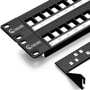 NewYork Cables 48 Port Blank Keystone Patch Panel 2U 19 Inch Rack Mount, Snap-in Modular Design, Cat6 Network Ethernet Panel, Heavy Duty Steel, for Server Racks, Supports Slim Keystone Jacks Only NewYork Cables 48 Port Blank Keystone Patch Panel 2U 19 Inch Rack Mount, Snap-in Modular Design, Cat6 Network Ethernet Panel, Heavy Duty Steel, for Server Racks, Supports Slim Keystone Jacks Only