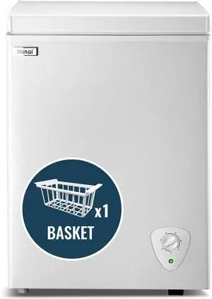 WANAI Chest Freezer Small Deep Freezers with Removable Storage Basket Freestanding Top Door Compact Mini 7 Gears Temperature Control for Office Dorm Apartment WANAI Chest Freezer Small Deep Freezers with Removable Storage Basket Freestanding Top Door Compact Mini 7 Gears Temperature Control for Office Dorm Apartment