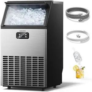 EUHOMY Commercial Ice Maker Machine - 100lbs Daily Production, 33lbs Ice Storage, Stainless Steel Freestanding & Under Counter Ice Maker, Ideal Ice Maker for Home/Bar/Restaurant/Outdoor Activities EUHOMY Commercial Ice Maker Machine - 100lbs Daily Production, 33lbs Ice Storage, Stainless Steel Freestanding & Under Counter Ice Maker, Ideal Ice Maker for Home/Bar/Restaurant/Outdoor Activities