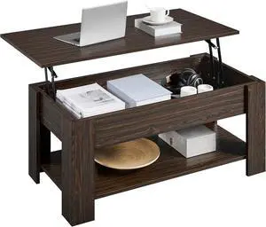 Yaheetech Lift Top Coffee Table with Hidden Storage & Shelf, Espresso,38.6" Yaheetech Lift Top Coffee Table with Hidden Storage & Shelf, Espresso,38.6"