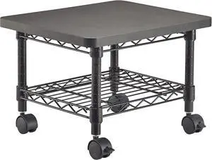 Safco Onyx Rolling Cart Printer Stand, Under-Desk Mobile Utility Table for Home Office with Steel Shelf, Black Safco Onyx Rolling Cart Printer Stand, Under-Desk Mobile Utility Table for Home Office with Steel Shelf, Black