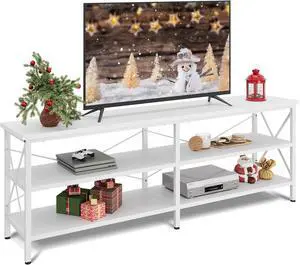 WLIVE TV Stand up to 70 Inch TV, 63" Entertainment Center, White WLIVE TV Stand up to 70 Inch TV, 63" Entertainment Center, White