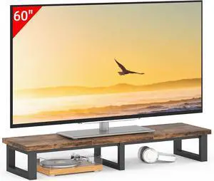 YAOHUOO 45" Large TV Riser for 32-60 inch TV, TV Riser Stand Shelf,Brown YAOHUOO 45" Large TV Riser for 32-60 inch TV, TV Riser Stand Shelf,Brown