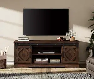 WAMPAT Farmhouse Style TV Stand for 55-65 inch TV w/Distressed Wood Finish WAMPAT Farmhouse Style TV Stand for 55-65 inch TV w/Distressed Wood Finish