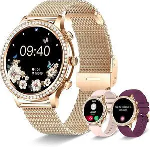 Women's Smart Watch(Call Receive/Dial), Fitness Tracker Waterproof Smartwatch for Android iOS Phones with 1.32" HD Full Touch Screen AI Voice Control Heart Rate Sleep Monitor Pedometer Women's Smart Watch(Call Receive/Dial), Fitness Tracker Waterproof Smartwatch for Android iOS Phones with 1.32" HD Full Touch Screen AI Voice Control Heart Rate Sleep Monitor Pedometer