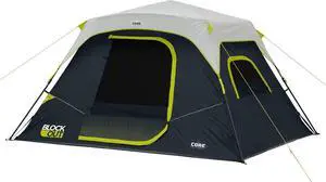 CORE Blackout Instant Cabin Tent | Large Family Pop Up Dark Room Tent with Easy Camp Setup | Included Storage Pockets for Outdoor Camping Accessories CORE Blackout Instant Cabin Tent | Large Family Pop Up Dark Room Tent with Easy Camp Setup | Included Storage Pockets for Outdoor Camping Accessories