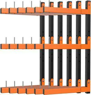 Lumber Storage Rack Wall Mount, Foldable 9-Level Wood Storage Rack Lumber Storage Rack Wall Mount, Foldable 9-Level Wood Storage Rack