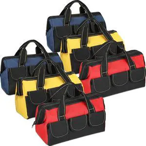 Silkfly 6 Pack Tool Bag for Men, 16 Inch, Blue Red Yellow Silkfly 6 Pack Tool Bag for Men, 16 Inch, Blue Red Yellow