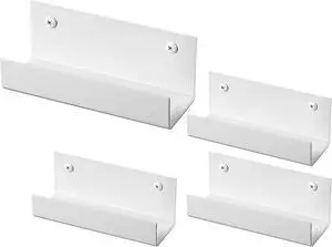 Blulu 4 Pcs Wall Mount Ladder Wall Wheelbarrow Hanger, White Blulu 4 Pcs Wall Mount Ladder Wall Wheelbarrow Hanger, White