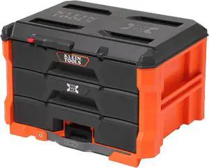 Klein Tools 54823MB MODbox 3-Drawer Tool Box Organizer, Heavy-Duty Tool Storage, Stackable Module, 50-Pound Capacity Klein Tools 54823MB MODbox 3-Drawer Tool Box Organizer, Heavy-Duty Tool Storage, Stackable Module, 50-Pound Capacity