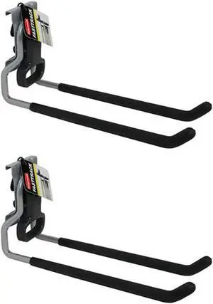 Rubbermaid FastTrack Rail Garage Organization Multi-Purpose Hook 50 lbs Capacity SatinNickel Wall Mounted Storage System Direct Mount into FastTrack GarageRail for Home/Garage Organization (Pack of 2) Rubbermaid FastTrack Rail Garage Organization Multi-Purpose Hook 50 lbs Capacity SatinNickel Wall Mounted Storage System Direct Mount into FastTrack GarageRail for Home/Garage Organization (Pack of 2)