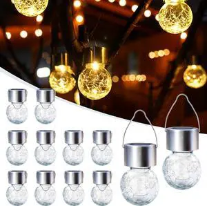 GIGALUMI Solar Lights Outdoor Hanging Lantern Garden Decor for Outside 12Pc GIGALUMI Solar Lights Outdoor Hanging Lantern Garden Decor for Outside 12Pc