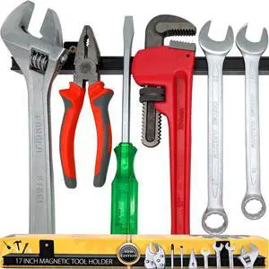 HMmagnets 17" Heavy-Duty Magnetic Tool Holder (Upgraded Version) - Extremely Powerful Magnetic Pull Force to Hold Heavy Tools - Professional Space-Saving Magnetic Bar - Tool Organizer Rack/Strip HMmagnets 17" Heavy-Duty Magnetic Tool Holder (Upgraded Version) - Extremely Powerful Magnetic Pull Force to Hold Heavy Tools - Professional Space-Saving Magnetic Bar - Tool Organizer Rack/Strip