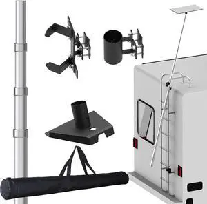 11ft Telescopic Pole for Starlink Gen 3 & Mini, RV Ladder Mount Kit 11ft Telescopic Pole for Starlink Gen 3 & Mini, RV Ladder Mount Kit
