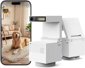 Genie S Pet Camera 2.5K, Dog Camera with Phone App, Built-in 32GB Storage, No Subscription Local Storage, 2-Way Audio, Privacy Mode, AI Tracking, Pan&Tilt, Alexa & Google Assistant Compatible Genie S Pet Camera 2.5K, Dog Camera with Phone App, Built-in 32GB Storage, No Subscription Local Storage, 2-Way Audio, Privacy Mode, AI Tracking, Pan&Tilt, Alexa & Google Assistant Compatible