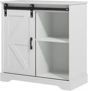 Panana Sliding Barn Door Buffet Sideboard Storage Cabinet Coffee Bar Kitchen Farmhouse Style (White) Panana Sliding Barn Door Buffet Sideboard Storage Cabinet Coffee Bar Kitchen Farmhouse Style (White)