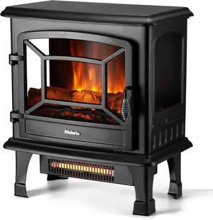 TURBRO Suburbs 20 in. Electric Fireplace Infrared Heater with Crackling Sound TURBRO Suburbs 20 in. Electric Fireplace Infrared Heater with Crackling Sound