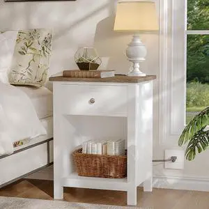 ChooChoo Farmhouse Nightstand with Charging Station ChooChoo Farmhouse Nightstand with Charging Station