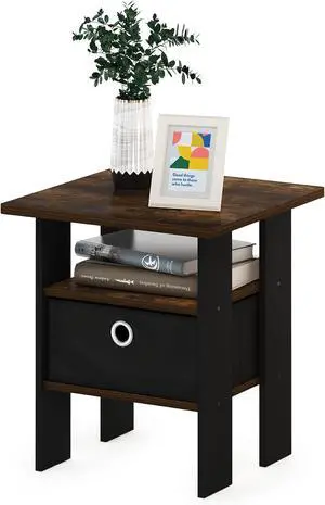 Furinno ANDREY Square Side Table, End Table, Night Stand, Amber Pine Furinno ANDREY Square Side Table, End Table, Night Stand, Amber Pine