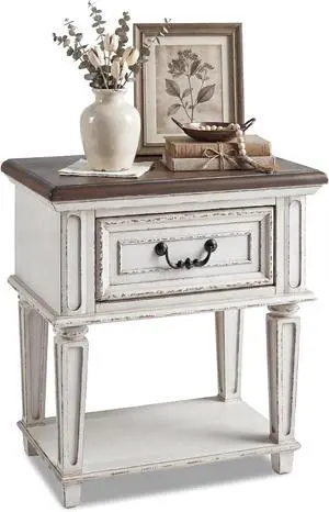 Signature Design by Ashley Realyn 24-in French Country 1-Drawer Nightstand Signature Design by Ashley Realyn 24-in French Country 1-Drawer Nightstand