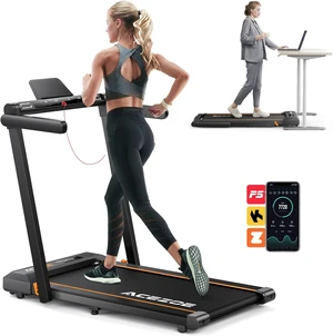 Acezoe 2 in 1 Foldable Treadmill for Home, Under Desk With 12 HIIT Modes, Workout APPs and Touch Screen, 2.5HP Walking for Home Office, 265lbs Capacity, Installation-free Acezoe 2 in 1 Foldable Treadmill for Home, Under Desk With 12 HIIT Modes, Workout APPs and Touch Screen, 2.5HP Walking for Home Office, 265lbs Capacity, Installation-free