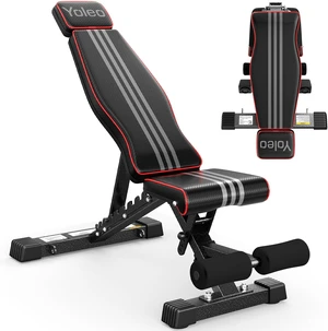 YOLEO Adjustable Weight Bench, ASTM-Certified 827LBS YOLEO Adjustable Weight Bench, ASTM-Certified 827LBS