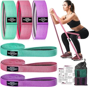 DICYWUDI Fabric Resistance Bands for Working Out, 6Pack Non-Slip Exercise Bands for Women and Men, Fabric Booty Bands for Home, Fitness, Pilates, Stretching DICYWUDI Fabric Resistance Bands for Working Out, 6Pack Non-Slip Exercise Bands for Women and Men, Fabric Booty Bands for Home, Fitness, Pilates, Stretching