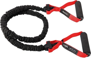 Power Systems Covered Resistance Tube with Handles, 48 Inch, Nylon Sleeve Protected Exercise Band for Strength Training, Physical Therapy, Stretching, 6 Color Coded Resistance Levels Power Systems Covered Resistance Tube with Handles, 48 Inch, Nylon Sleeve Protected Exercise Band for Strength Training, Physical Therapy, Stretching, 6 Color Coded Resistance Levels