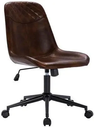 DUHOME Modern PU Leather Office Chair Desk Chair Swivel Computer Chair Dark Brown DUHOME Modern PU Leather Office Chair Desk Chair Swivel Computer Chair Dark Brown