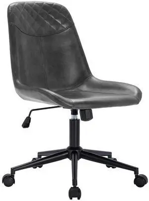 DUHOME Modern PU Leather Office Chair Desk Chair Swivel Computer Chair Grey DUHOME Modern PU Leather Office Chair Desk Chair Swivel Computer Chair Grey