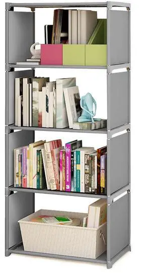 4 Tiers Bookshelf Storage Rack Bookcase Shelving Stand Heavy Duty Storage and Organization, Bookcase Bookshelf Storage Wall Shelf for Store Books Clothes Toys Snacks 4 Tiers Bookshelf Storage Rack Bookcase Shelving Stand Heavy Duty Storage and Organization, Bookcase Bookshelf Storage Wall Shelf for Store Books Clothes Toys Snacks