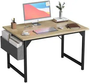Furmax Computer Desk 40 Inch Small Office Desk with Storage Bag & Headphone Hook, Workstation for Home Office, Modern Writing Study Table (Oak) Furmax Computer Desk 40 Inch Small Office Desk with Storage Bag & Headphone Hook, Workstation for Home Office, Modern Writing Study Table (Oak)