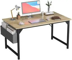 Furmax Computer Desk 48 Inch Small Office Desk with Storage Bag & Headphone Hook, Workstation for Home Office, Modern Writing Study Table (Oak) Furmax Computer Desk 48 Inch Small Office Desk with Storage Bag & Headphone Hook, Workstation for Home Office, Modern Writing Study Table (Oak)