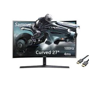 S3 Series 27" LED Curved Computer Monitor, 100Hz, 4ms, FHD(1920x1080), AMD FreeSync Monitor, HDMI, Black, with HDMI Cable S3 Series 27" LED Curved Computer Monitor, 100Hz, 4ms, FHD(1920x1080), AMD FreeSync Monitor, HDMI, Black, with HDMI Cable