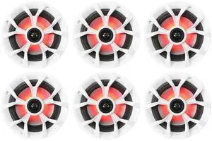 Marine Speaker Bundle: (6) RKL65MBW 6.5" 700-Watt LED Speakers, Black/White Grilles, 6-Items Marine Speaker Bundle: (6) RKL65MBW 6.5" 700-Watt LED Speakers, Black/White Grilles, 6-Items