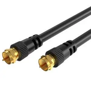 Pack of 10 x Coaxial Cables 75FT Black Coax RG6 Male F Type Extension Wire Digital Audio Video for Indoor and Outdoor Satellite Dish Cable TV Antenna Pack of 10 x Coaxial Cables 75FT Black Coax RG6 Male F Type Extension Wire Digital Audio Video for Indoor and Outdoor Satellite Dish Cable TV Antenna