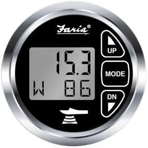 13752 Chesapeake Stainless Steel Depth Sounder with Air and Water Temperature (Transom Mounted Transducer) - 2", Black 13752 Chesapeake Stainless Steel Depth Sounder with Air and Water Temperature (Transom Mounted Transducer) - 2", Black