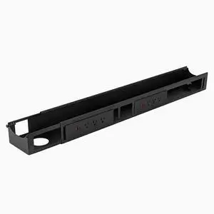 6 Plugs Power Rail Thermal Overload Protection Desk Power Strip with USB Ports, Mountable Under Desk Cable Organizer Matte Black 6 Plugs Power Rail Thermal Overload Protection Desk Power Strip with USB Ports, Mountable Under Desk Cable Organizer Matte Black