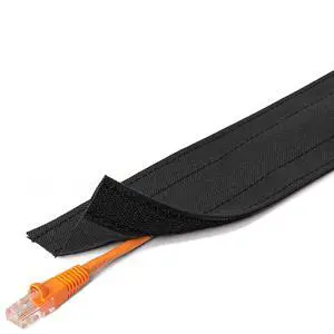 5" Wide Dura Race Carpet Cord Cover Cable Protector Hook and Loop Wire Concealer - 25 Feet - Black 5" Wide Dura Race Carpet Cord Cover Cable Protector Hook and Loop Wire Concealer - 25 Feet - Black