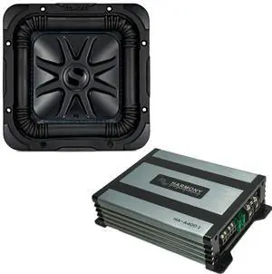 44L7S82 Car Audio Solo-Baric 8" Square L7 Subwoofer Dual 2 Ohm Voice Coils 900 Watts Peak Sub Includes Harmony HA-A400.1 Mono Amplifier Bundle 44L7S82 Car Audio Solo-Baric 8" Square L7 Subwoofer Dual 2 Ohm Voice Coils 900 Watts Peak Sub Includes Harmony HA-A400.1 Mono Amplifier Bundle