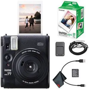 Instax Mini 99 Instant Film Camera Bundle with Fuji Instax Mini Instant Film Value Pack (20 Sheets) + Cleaning Cloth, Perfect for Beginners, Experts, Kids and Adults Instax Mini 99 Instant Film Camera Bundle with Fuji Instax Mini Instant Film Value Pack (20 Sheets) + Cleaning Cloth, Perfect for Beginners, Experts, Kids and Adults