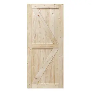 ® 38in x 80in Barn Door, Unfinished British Brace Barn Door/Modern Style/Solid Wood/Simple Assembly is Required,Without Sliding Hardware ® 38in x 80in Barn Door, Unfinished British Brace Barn Door/Modern Style/Solid Wood/Simple Assembly is Required,Without Sliding Hardware