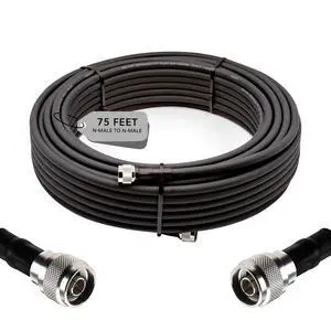 Bolton400 Low Loss Cable Ultra Flex - N-Male to N-Male Black Jacket (Equivalent to LMR400 Ultra Flex) (75 Ft) Bolton400 Low Loss Cable Ultra Flex - N-Male to N-Male Black Jacket (Equivalent to LMR400 Ultra Flex) (75 Ft)