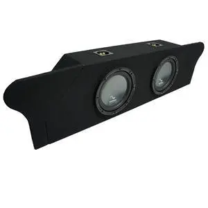 R104 Dual 10" Sub Box Enclosure Compatible with 2010-2015 Chevy Camaro Coupe Trunk R104 Dual 10" Sub Box Enclosure Compatible with 2010-2015 Chevy Camaro Coupe Trunk