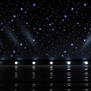 LED Stage Star Backdrop, Party Curtain Velvet Backdrops with DMX512 Remote Controller 12W Foldable LED Stage Star Backdrop Curtain for Wedding Party Club Show (White) LED Stage Star Backdrop, Party Curtain Velvet Backdrops with DMX512 Remote Controller 12W Foldable LED Stage Star Backdrop Curtain for Wedding Party Club Show (White)