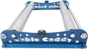 Cable Caddy 510 Heavy Duty Cable Reel Dispenser, Reel Unwinder 20 inches width - Blue (assembled in the USA) Cable Caddy 510 Heavy Duty Cable Reel Dispenser, Reel Unwinder 20 inches width - Blue (assembled in the USA)