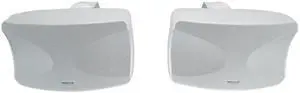 WET-44 PRO Dual 4" 70V Wall Mount Speakers, White, 4-Way Swivel, IPX55 Indoor/Outdoor Weatherproof, 45W RMS, 70V Taps (30W/15W/7.5W/3.75W) 6 Ohm, Wide Dispersion, Waterproof Cabinet WET-44 PRO Dual 4" 70V Wall Mount Speakers, White, 4-Way Swivel, IPX55 Indoor/Outdoor Weatherproof, 45W RMS, 70V Taps (30W/15W/7.5W/3.75W) 6 Ohm, Wide Dispersion, Waterproof Cabinet
