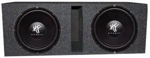 2 Pack Subwoofers, 12" 1600W Car Audio DVC Speakers Bundled with QPower Ported Enclosure Box 2 Pack Subwoofers, 12" 1600W Car Audio DVC Speakers Bundled with QPower Ported Enclosure Box
